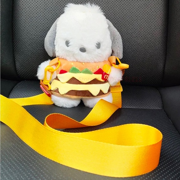 Kawaii Hamburger Plush Crossbody Purse For Girls & Teens - Cute Mini Handbag & Stuffed Toy Gift